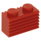 LEGO kocka 1x2 rács mintával, piros (2877)